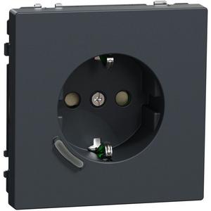 Steckdose - Wiser Smarte SCHUKO-Steckdose 16A System Design Thermoplast lackiert Anthrazit - MEG2380-6034