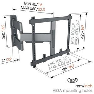 Halterung für Audio-/Videosysteme - Schwenkbare TV-Wandhalterung TVM 5445 Elite - 5854450