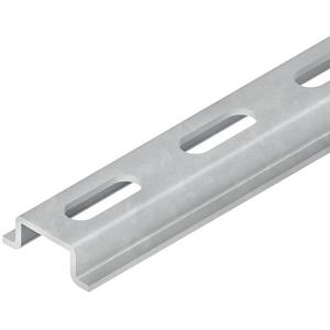 Tragschiene - Tragschiene Hut-Profil 15x5,5x2000 mm gelocht Stahl bandverzinkt DIN EN 10346 - 022625