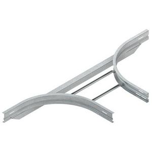 Anbau-Abzweigstück für Kabelleiter - Anbau T-Stück für WSL 106,5x605 mm rund gesickt ungelocht Stahl bandverzinkt - 949625