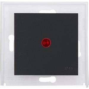 Abdeckung für Schalter, Taster, Dimmer, Jalousie - HK07 - Flächenwippe mit Linse rot, mit Federplatte und Dichtungsring - 493592008