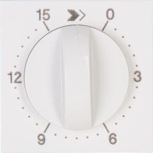 Abdeckung für Schalter, Taster, Dimmer, Jalousie - HK07 - Abdeckung für mechanische Zeitschaltuhr Laufzeit 15 min Farbe: reinweiß - 313429152