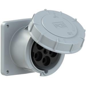 CEE-Anbausteckdose - CEE-Anbausteckdose gerade (120x120) 125A 5p 1h IP67 POWER TWIST - 345-1