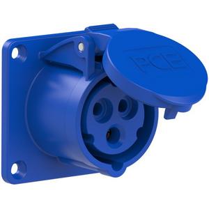 CEE-Anbausteckdose - CEE-Anbausteckdose gerade (70x70mm) 16A 3p 6h IP44/IP54 TT - 313-6TT