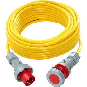 Netzanschlussleitung - Verlängerungsleitung 50m N07V3V3-F 5G16 gelb K35 Stecker CEE63/Kupplung CEE63 - 980950516311-p