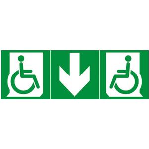 Piktogramm und Zubehör - Piktogramm Pfeil Rollstuhl 109X327 - 061202