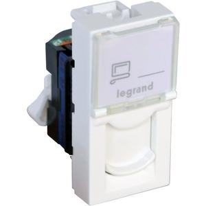 Kommunikationsanschlussdose Kupfer - Mosaic Datendose Cat6 UTP 1-m weiss Antibakteriell - 076581