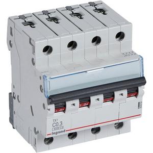 Leitungsschutzschalter - LS-Schalter TX3 C-Charakteristik 0,3A 4P 6kA 400VAC 4TE - 403552