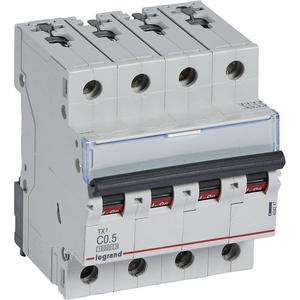 Leitungsschutzschalter - LS-Schalter TX3 C-Charakteristik 0,5A 4P 10kA 400VAC 4TE - 404247