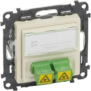 Kommunikationsanschlussdose LWL - Valena Life SC/APC Fibre Optic Farbe: Mandelweiß - 753230