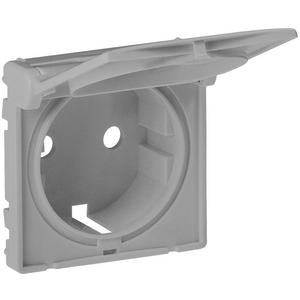 Abdeckung für Schalter, Taster, Dimmer, Jalousie - Valena Life Abdeckung Schutzkontaktsteckdose Klappdeckel Farbe: Aluminium - 754842