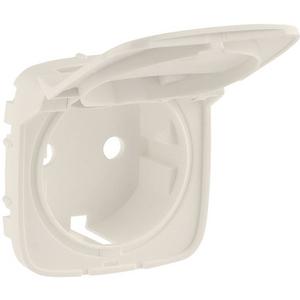 Abdeckung für Schalter, Taster, Dimmer, Jalousie - Valena Allure Abdeckung Schutzkontaktsteckdose Klappdeckel Farbe: Mandelweiß - 754846