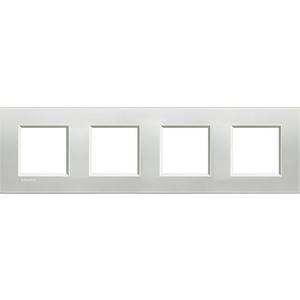 Abdeckrahmen - Abdeckrahmen LIVINGLIGHT: 4-fach, 2 + 2 + 2 + 2 Module, Farbe: Silber - LNA4802M4AG
