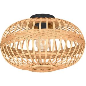 Anbauleuchte - Deckenleuchte AMSFIELD E27 1x40W Bambus/schwarz - 43723