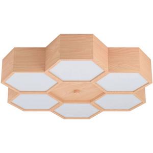 Anbauleuchte - Deckenleuchte MIRLAS E27 6x9W braun weiß - 98863