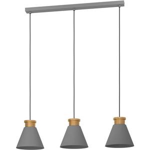Pendelleuchte - Hängeleuchte TWICKEN E27 3x40W grau gold - 43839