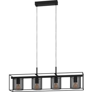 Pendelleuchte - Hängeleuchte CATTERICK E27 4x40W schwarz - 43773