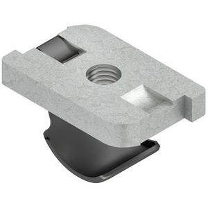 Gleitmutter - Schräggleitmutter mit Klemmfeder (phosphatiert) - 119608