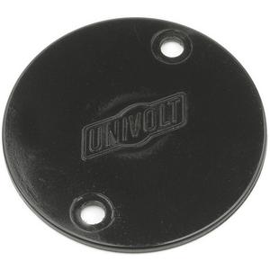 Dose, Gehäuse für Montage auf der Wand/Decke - HFT-Runddosendeckel schwarz schraubbar - 009666