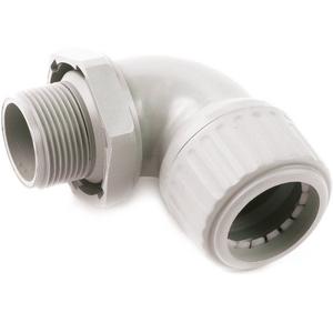 Kunststoff-Wellschlauch-Verschraubung - Winkelverschraubung Polyamid grau RAL7005 IP65 M32x1,5 - 012714