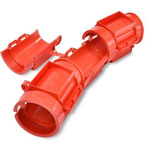 Bogen für Kabelschutzrohre - Kabelhalbschalen-Bogenelemente rot System-PLASTAG aus PE-HD KSHRB 125/120 RT - 014363