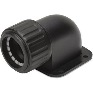 Kunststoff-Wellschlauch-Verschraubung - Winkel mit Flansch schwarz IP 54 früher SFL 25 black - 043006
