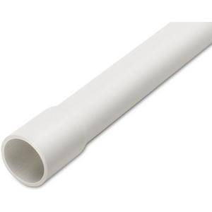 Elektro-Installationsrohr Kunststoff - HFT-Panzerrohr Ø 40 mm 33431 starr mittel gemufft mit Turborillen hellgrau 3 m - 098784