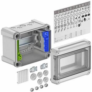 Installationskleinverteiler - Kleinverteiler für max. 5 Teilungseinheiten 190x155x130 PC lichtgrau 7035 - 2008844