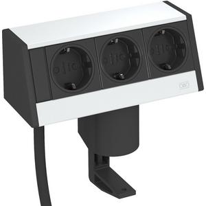 Multi-Tischsteckdose - Deskbox mit Befestigungszwinge Alu eloxiert alu - 6116936