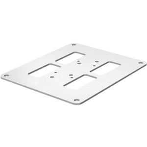 Sockel für Installationssäule - Bodenplatte 200x170x3mm St bandverzinkt / kunststoffbeschichtet reinweiß 9010 - 6290130