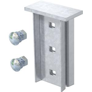 Kopfplatte für Profilschiene - Kopfplatte für IS 8-Stiel,zum Anschweißen St tauchfeuerverzinkt - 6347088