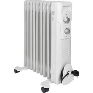 Elektroheizkörper (Radiator) - Tragbarer Ölheizkörper weiß 9 Rippen 2000W - 510033