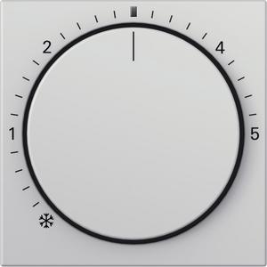 Abdeckung für Schalter, Taster, Dimmer, Jalousie - Abdeckung Raumtemperaturregler Kontroll System 55 Grau matt - 2702015