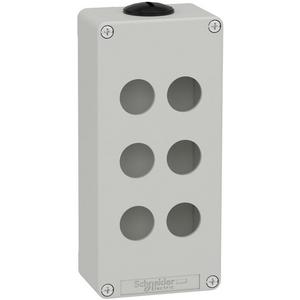 Gehäuse für Befehls- und Meldegeräte - Leergehäuse XAP Metall grau für 6x22mm 80x175x51,5 mm M25 - XAPD3206