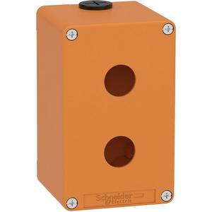 Gehäuse für Befehls- und Meldegeräte - Leergehäuse XAP Metall orange für 2x22mm 80x130x77 mm M20 - XAPO2502