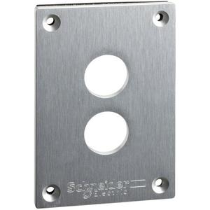 Einbauplatte für Befehlsgeräte - Einbauplatte XAP-E Metall 2 horizontale Bohrungen - XAPE302