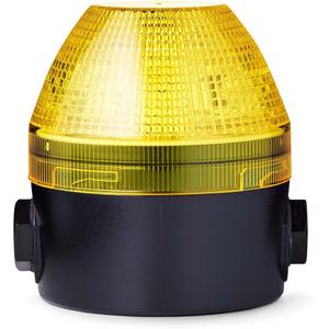 Dauerleuchte - NES LED Dauer-/Blinkleuchte 12-24 V AC/DC gelb schwarz (RAL 9005) - 440107405