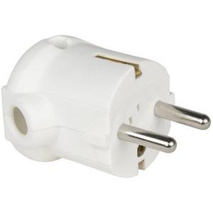 SCHUKO-Stecker - Schutzkontaktstecker PP 2SL seitlich IP20 weiß - 08309