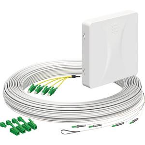 Kommunikationsanschlussdose LWL - Teiln.Anschl. Gf-TA E3S Connect 4xF LC/APC DX L=30m HÜP AP - A4252043