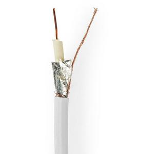 Koaxialkabel - Antennenkabel RG6T 75 Ohm weiß 100m Rolle - CSBR4010WT1000