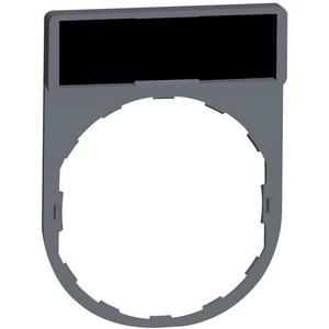 Bezeichnungsschild für Befehlsgeräte - Schildträger 30x40mm unbeschriftet schwarz/rot für Harmony 22mm in grau - ZBY2101C0