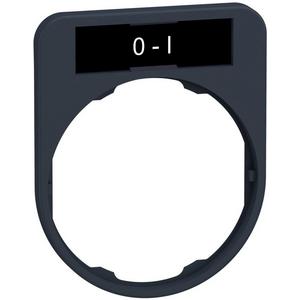 Bezeichnungsschild für Befehlsgeräte - Schildträger 40x50mm mit Schild für Harmony 30mm - ZBYF2178