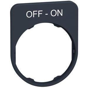 Tastenplatte für Befehls- und Meldegeräte - Schildträger 40x50mm mit Beschriftung OFF-ON für Harmony 30mm - ZBYFP2367