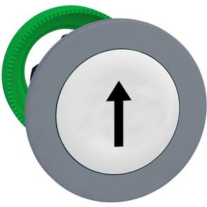 Frontelement für Drucktaster - Drucktaster Front Beschriftung Pfeil hoch tastend schwarz 30mm in grau - ZB5FA334C0