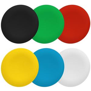 Kalotte, Linse - Set Tastenschilder für Frontelement flacher Einbau Ø 30mm 6 Farben - ZBAF9