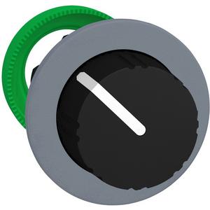 Frontelement für Wahlschalter - Wahlschalter mit Drehkopf Front 2-Positionen schwarz 30mm in grau - ZB5FD29C0