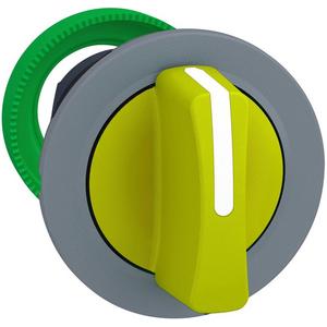 Frontelement für Wahlschalter - Wahlschalter Front Kunststoff 3-Positionen gelb 30mm in grau - ZB5FD305C0