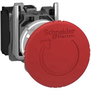 NOT-AUS-Taster, Komplettgerät - Pilzdrucktaster NOT-AUS, rastend, Drehentr., 1Ö + 1Ö mit Überwachungs-Kontakt - XB4BS84462