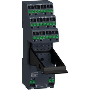 Relaissockel - Push-In Sockel für RXM2-/RXM4-Relais, getrennte Kontakt-Anordnung, 12A/6A, 250V - RXZE14P