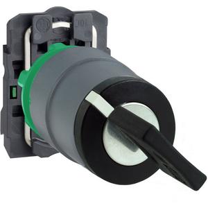 Wahlschalter, Komplettgerät - Schlüsselschalter Harmony XB5 hellgrau schwarz 2 Stellungen 22mm Ronis 455 1S - XB5AG41C0